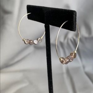 2/$12 Silver toned brass hoop earrings